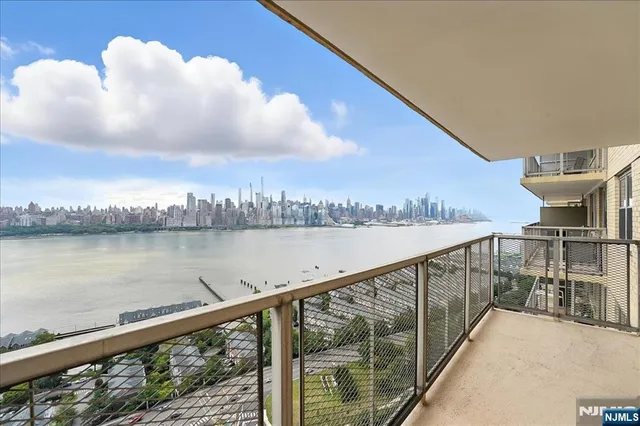 a view of city from balcony