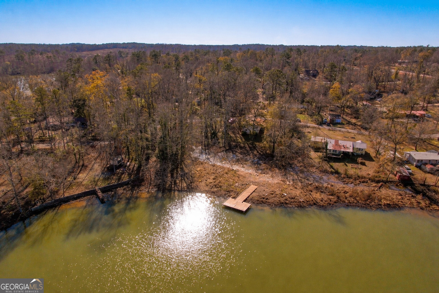 139 Cherokee Drive Jackson, GA 30233 - Photo 32 of 34 a view of a lake in middle of forest