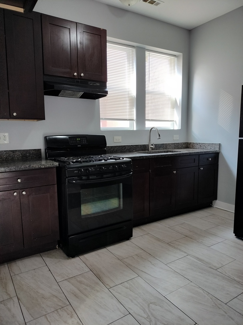 1945 West 48th Street, Unit 2 Chicago, IL 60609 - Photo 18 of 19 a kitchen with a stove sink and cabinets