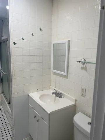 a bathroom with a sink toilet and vanity