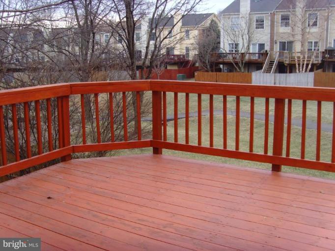 a view of wooden deck