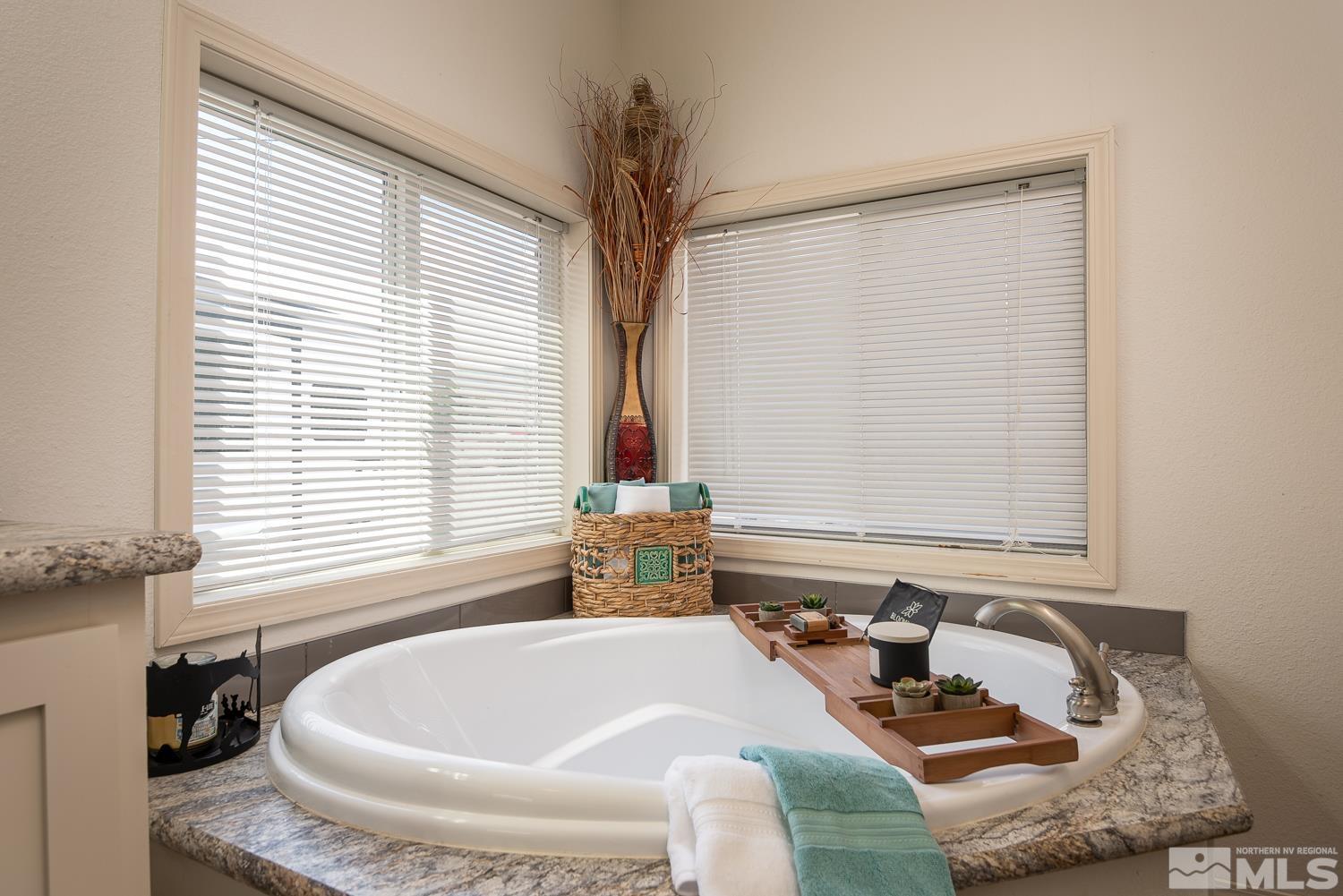 3904 Walker View Road Wellington, NV 89444 - Photo 25 of 37 a bathroom with a bathtub and next to a window