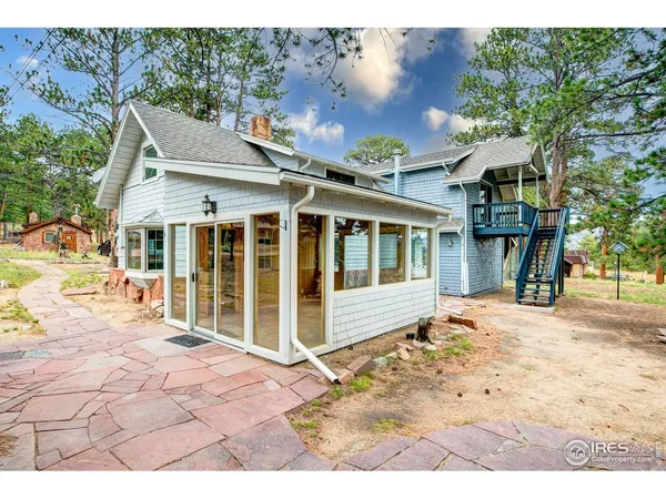 a view of a house with a patio