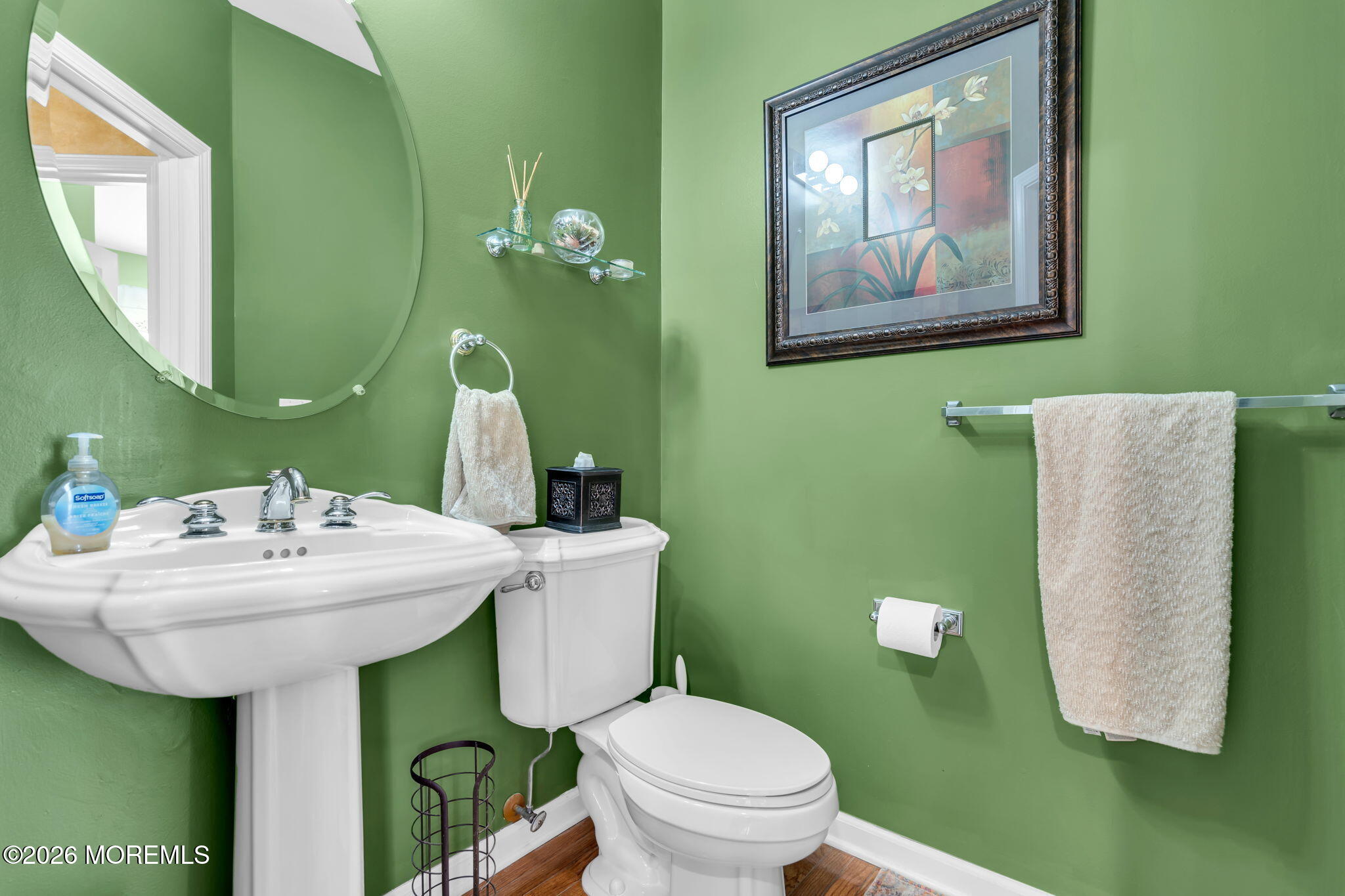 197 Benjamin Street Toms River, NJ 08755 - Photo 15 of 49 a bathroom with a sink mirror and toilet