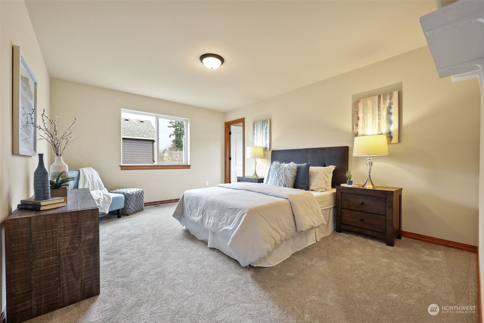 3206 172 Street Southeast Bothell, WA 98012 - Photo 26 of 35 a bedroom with a bed and wooden floor