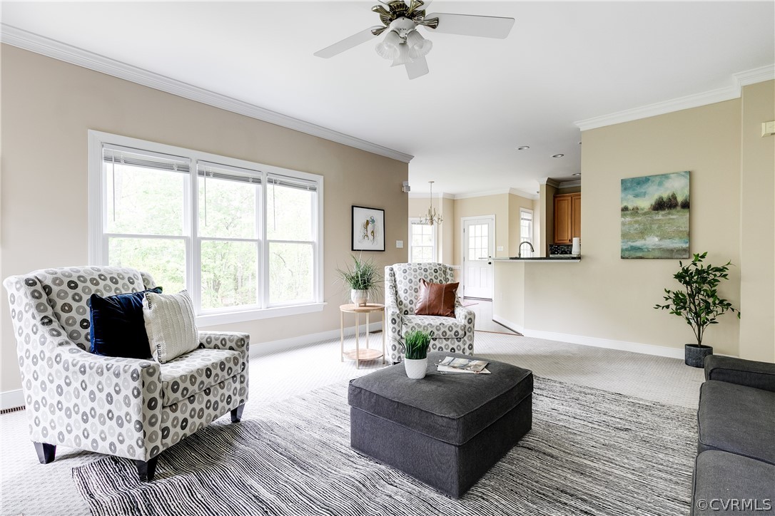 5304 West Shore Road Midlothian, VA 23112 - Photo 12 of 47 a living room with furniture and a large window