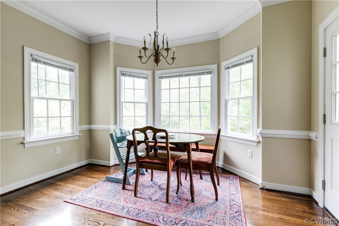 5304 West Shore Road Midlothian, VA 23112 - Photo 18 of 47 a view of a dining room with furniture window and wooden floor