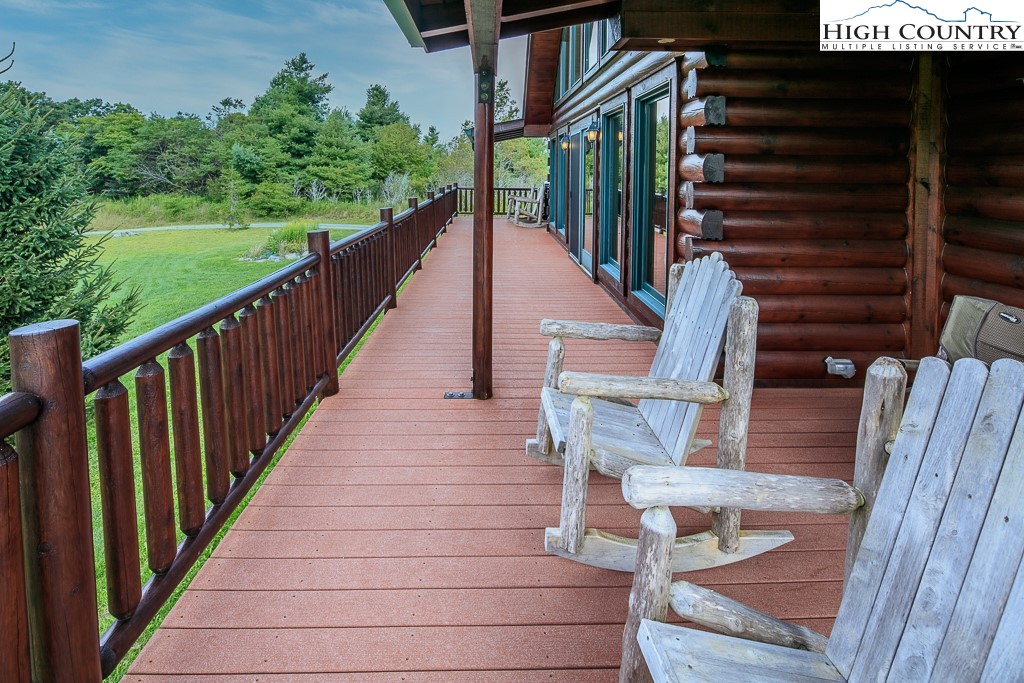 3320 Shawnee Road Banner Elk, NC 28604 - Photo 20 of 40 a view of deck with wooden floor and fence