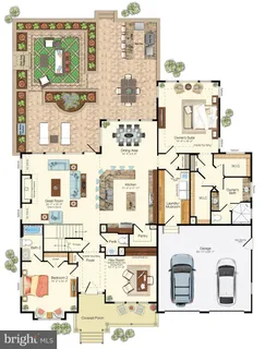 a view of a two chairs in the grass