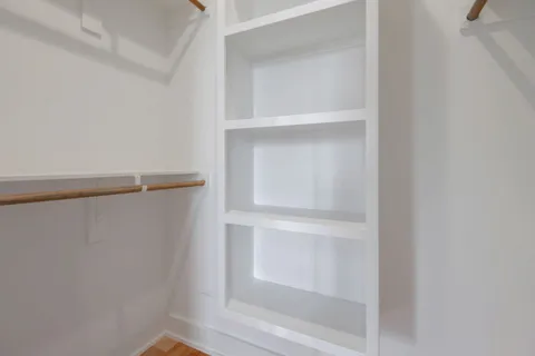 a close view of closet