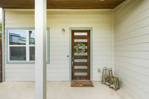 a view of front door of house