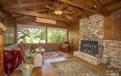 18 Mountain View Road Fairfax, CA 94930 - Photo 1 of 1 a living room with furniture and a fireplace