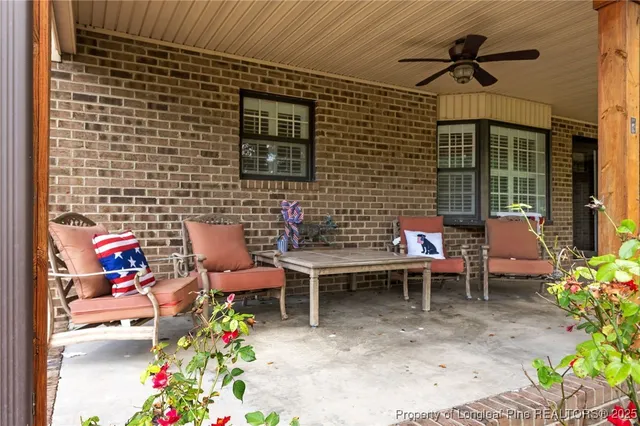 a outdoor space with furniture