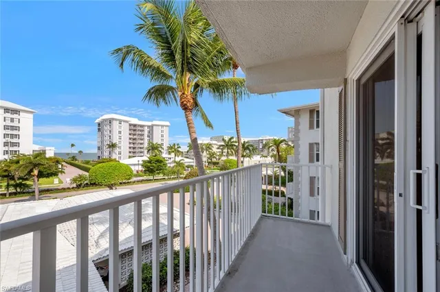 a view of a balcony with outdoor space