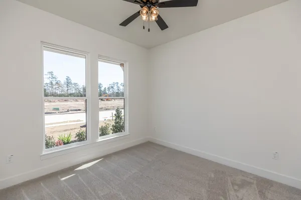 an empty room with a window