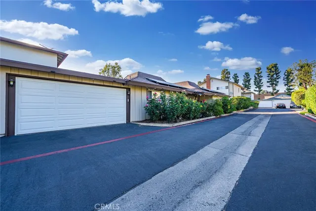 a view of a street with fire pit