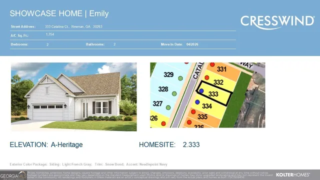 $498,990 | 333 Catalina Court, Newnan, GA 30263