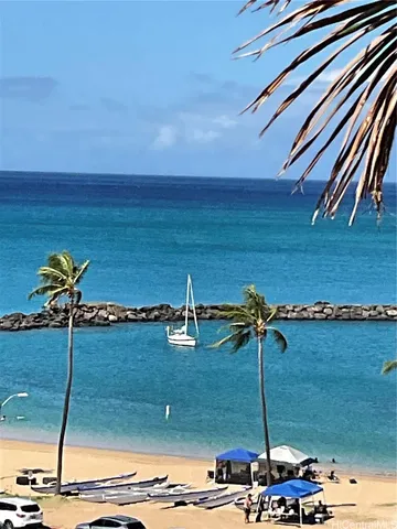 a view of a ocean with beach