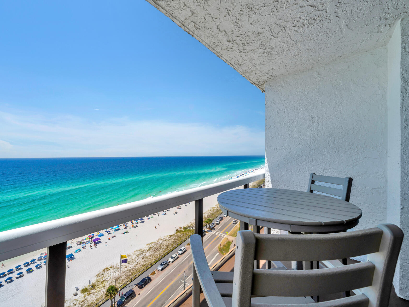 1096 Scenic Gulf Drive, Unit 1401/1401A Miramar Beach, FL 32550 - Photo 33 of 77 a view of balcony with wooden floor