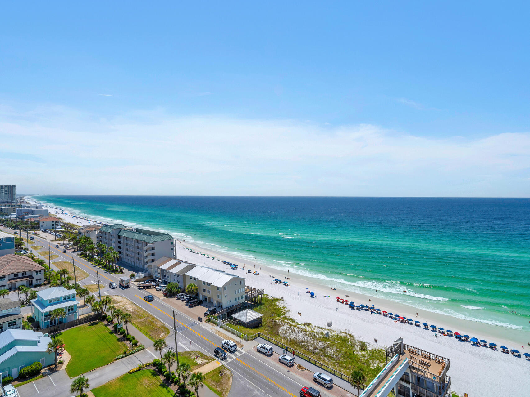 1096 Scenic Gulf Drive, Unit 1401/1401A Miramar Beach, FL 32550 - Photo 49 of 77 an aerial view of ocean and residential houses with outdoor space
