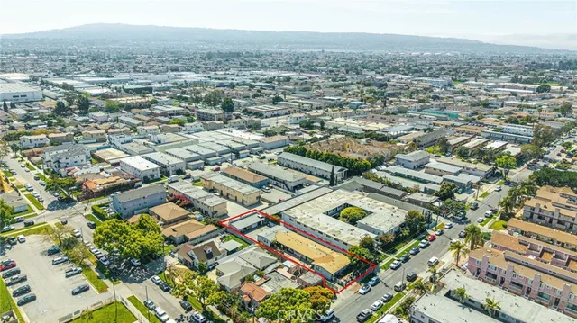 an aerial view of multiple house