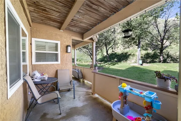 a outdoor space with furniture