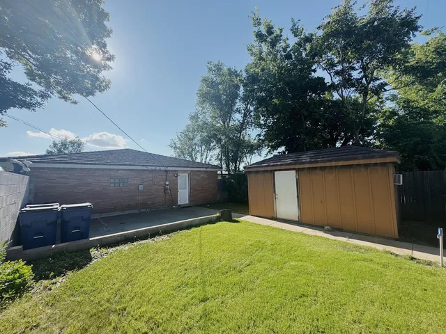 a backyard of a house