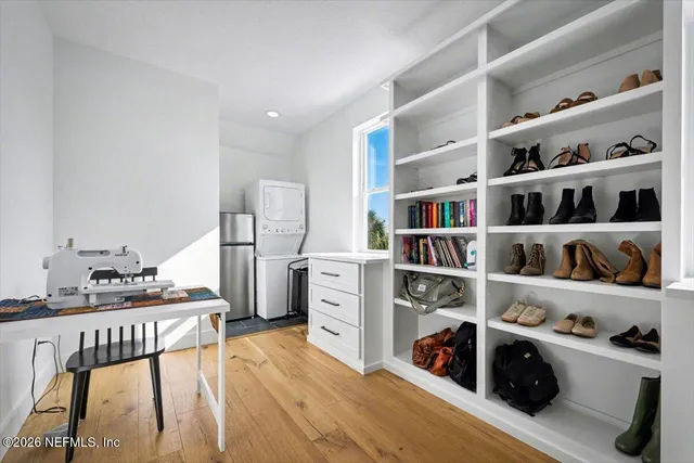 a outdoor space with furniture