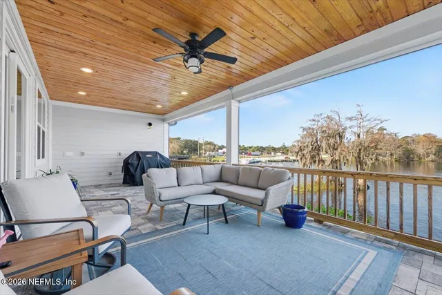an aerial view of a houses with outdoor space