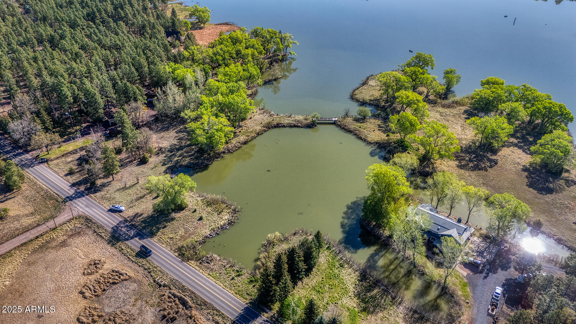 Pinetop-lakeside Larson Road Lakeside, AZ 85929 - Photo 30 of 45 an aerial view of a house with a yard