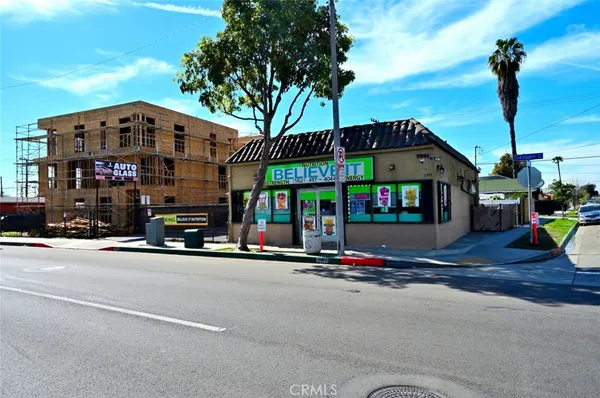 a view of street with small building