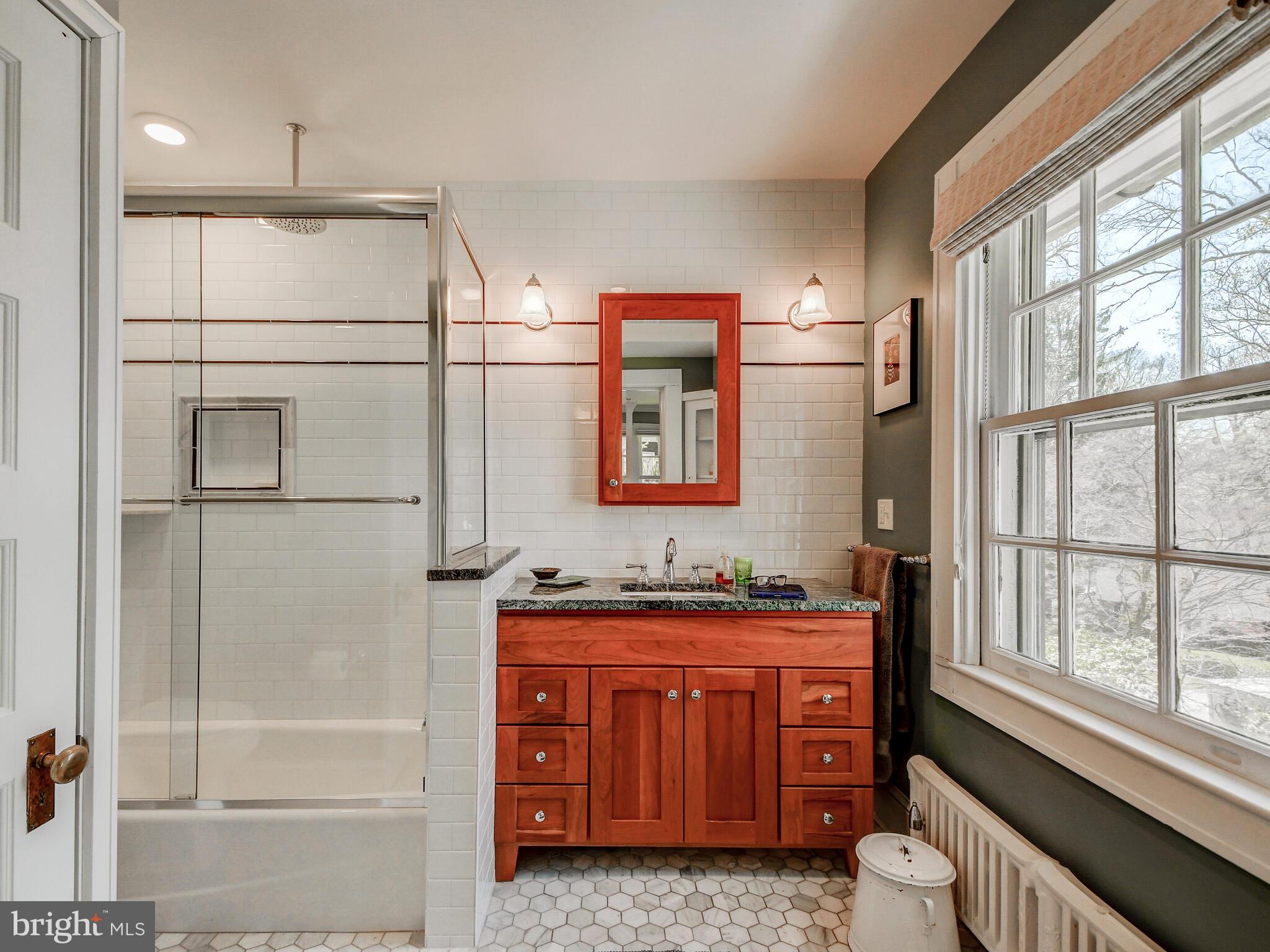 405 Edgevale Road Baltimore, MD 21210 - Photo 17 of 26 Primary bath with radiant heated floor