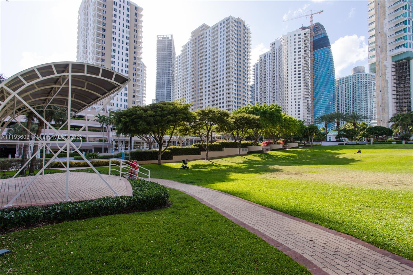 520 Brickell Key Drive, Unit PH03 Miami, FL 33131 - Photo 75 of 75 a view of a city with tall buildings and a big yard