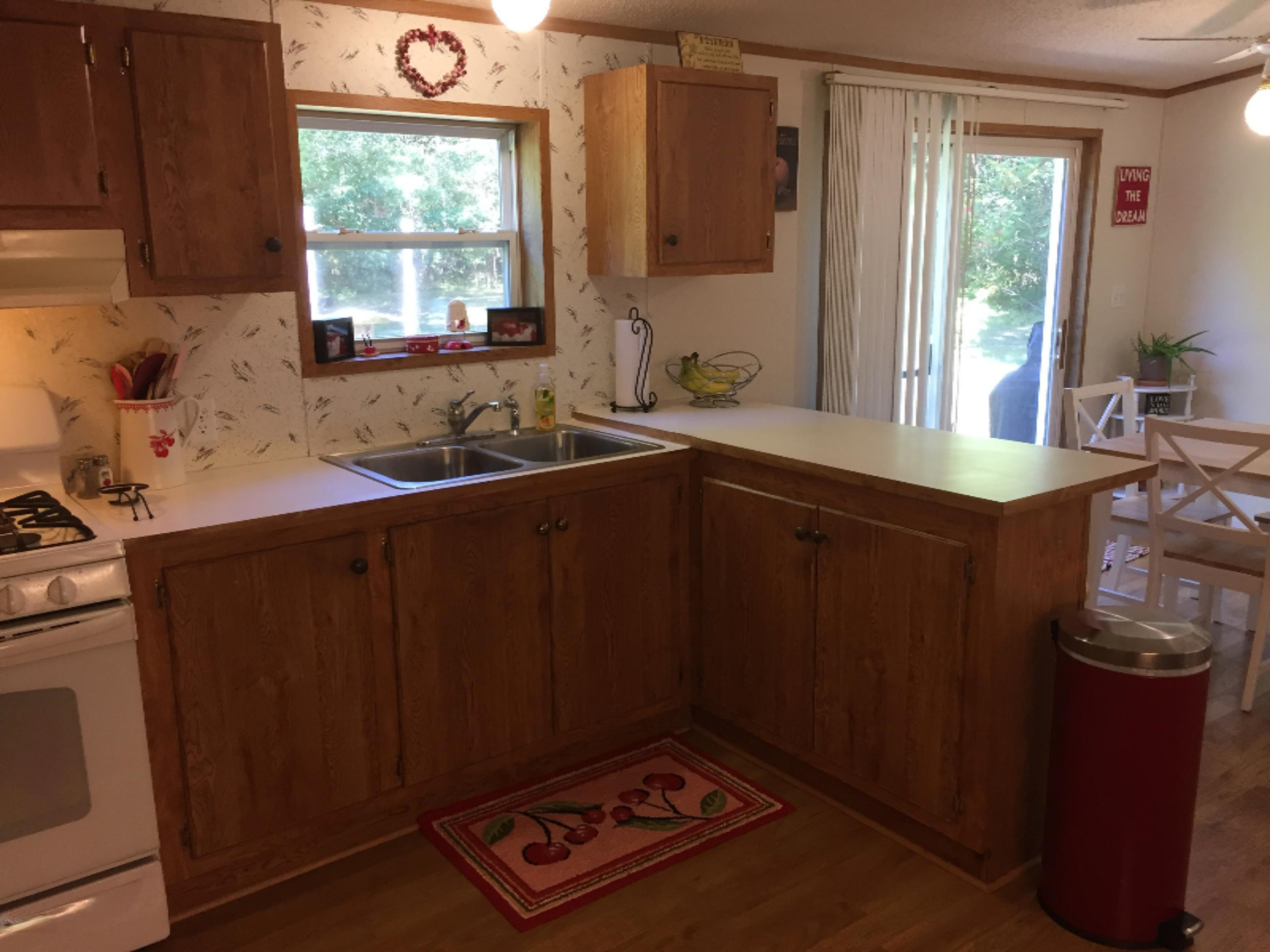 7040 North High Bridge Road Kaleva, MI 49645 - Photo 33 of 50 Kitchen Sink overlooks back yard