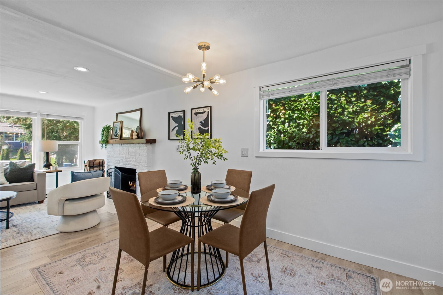 2018 Northeast 97th Street Seattle, WA 98115 - Photo 12 of 39 a view of a dining room with furniture window and wooden floor
