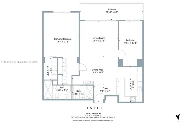 $800,000 | 5001 Collins Avenue, Unit 8C, Miami Beach, FL 33140
