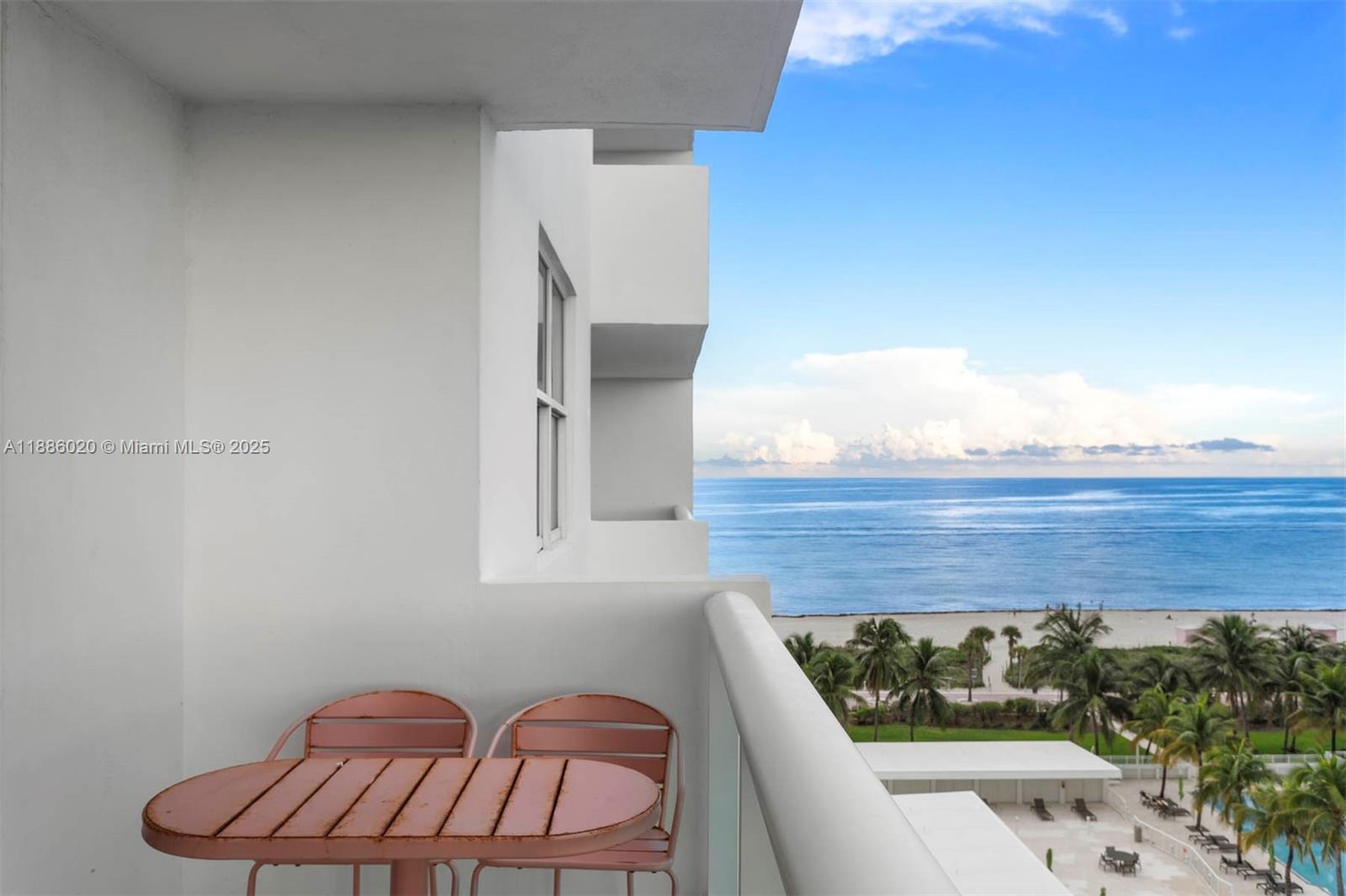 5001 Collins Avenue, Unit 8C Miami Beach, FL 33140 - Photo 3 of 27 a view of balcony with furniture