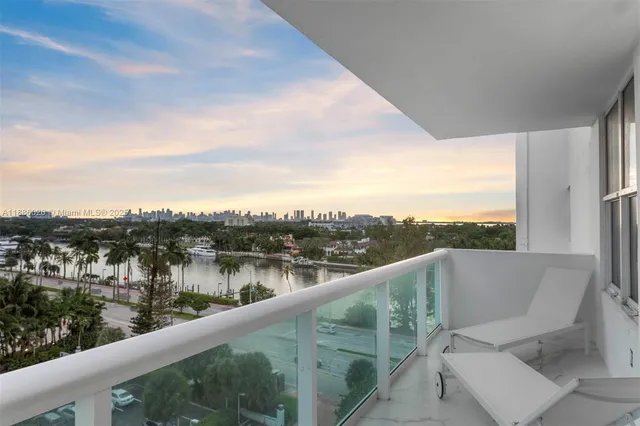 a view of a lake from a balcony