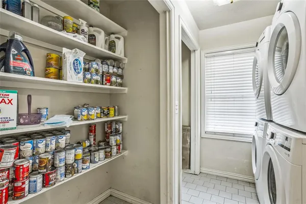 a room with storage and utility