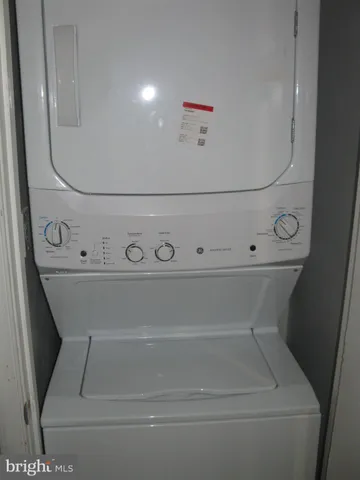a close view of washer and dryer