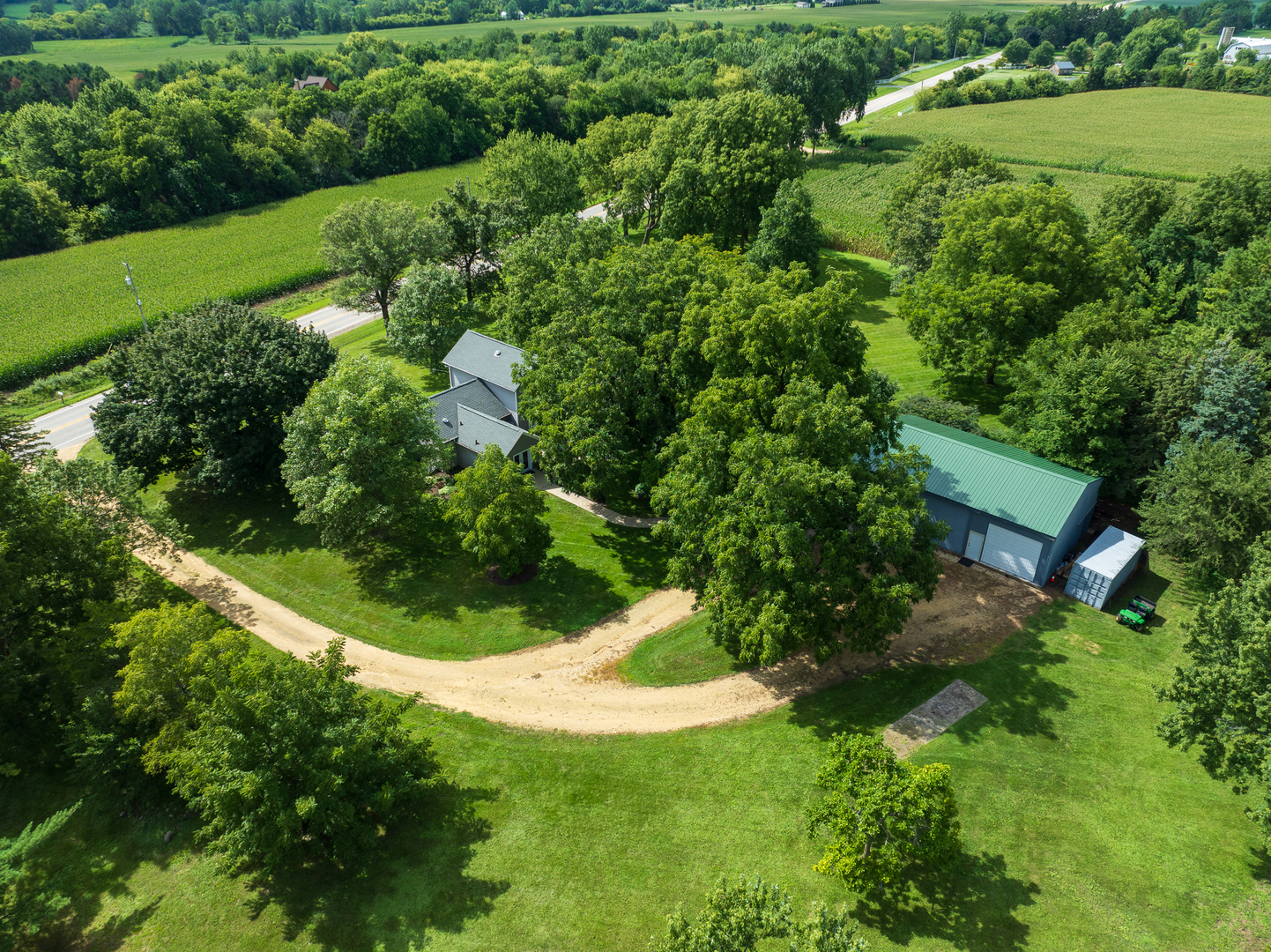 4608 Alden Road Woodstock, IL 60098 - Photo 2 of 42 an aerial view of a house with a yard