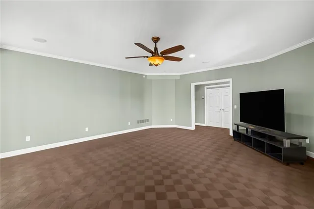 a view of a swimming pool with an outdoor space