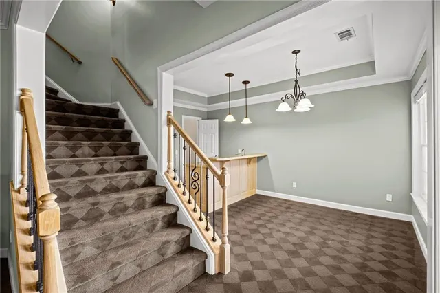 a view of a swimming pool with an outdoor space