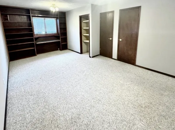 a view of an empty room with an empty space