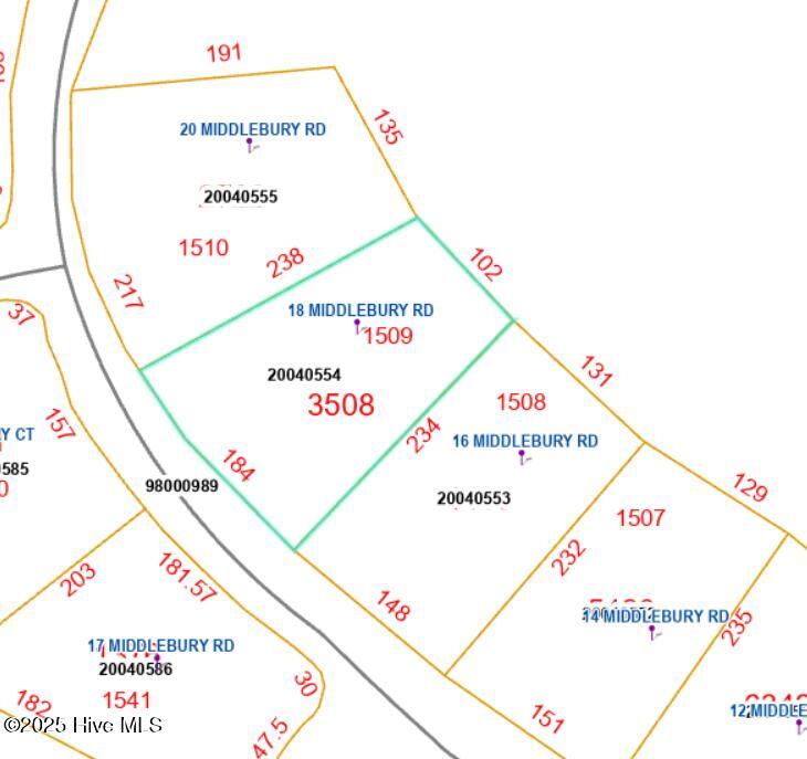 18 Middlebury Road Pinehurst, NC 28374 - Photo 2 of 5 18 Middlebury Rd Lot Deminsions