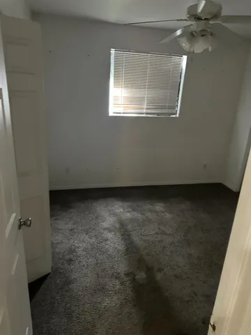 an empty room with a window