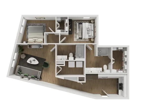 a view of living room with furniture and window
