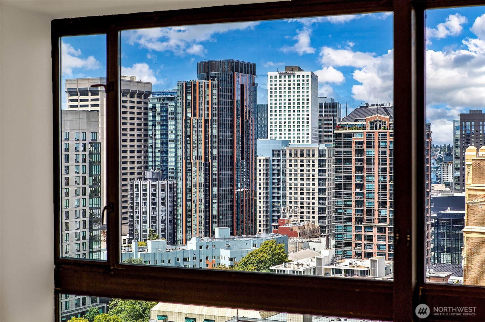 1101 Seneca Street, Unit 1301 Seattle, WA 98101 - Photo 12 of 40 a view of a city from a balcony