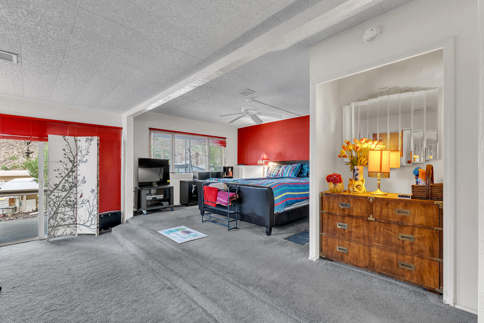 219 Stone Terrace Palm Springs, CA 92264 - Photo 14 of 41 a living room with furniture and a flat screen tv