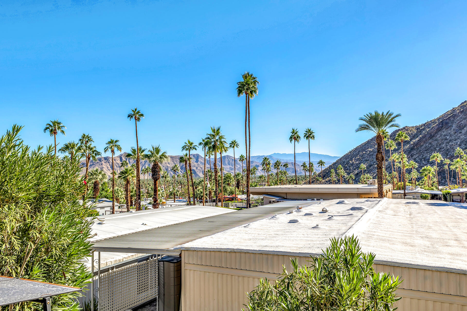 219 Stone Terrace Palm Springs, CA 92264 - Photo 22 of 41 a view of a terrace with a tree